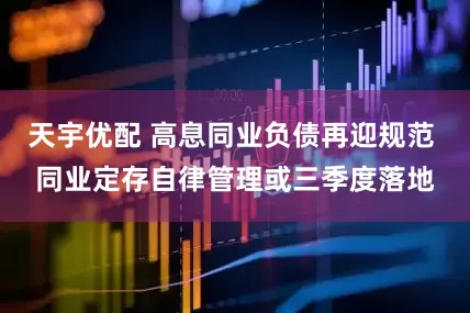 天宇优配 高息同业负债再迎规范 同业定存自律管理或三季度落地